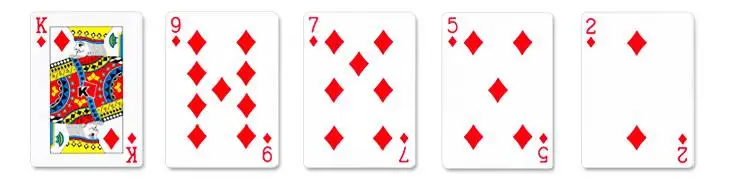 diamonds flush hand